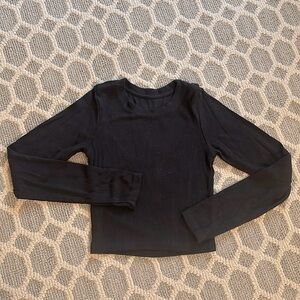 Katie J NYC girls black long sleeve top t shirt medium EUC